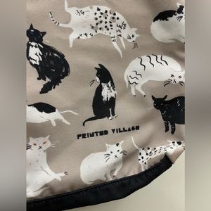 Printed Village Cat Print Tote Bag